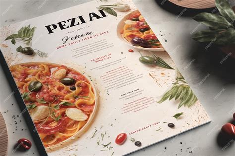 Premium Photo Italian Food Flyer Template