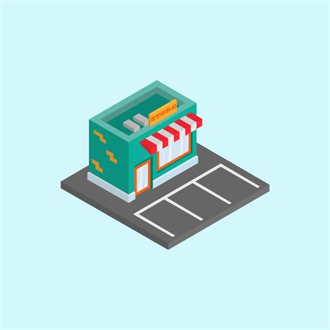 Isometric small shop vector illustration. 32182088 Vector Art at Vecteezy