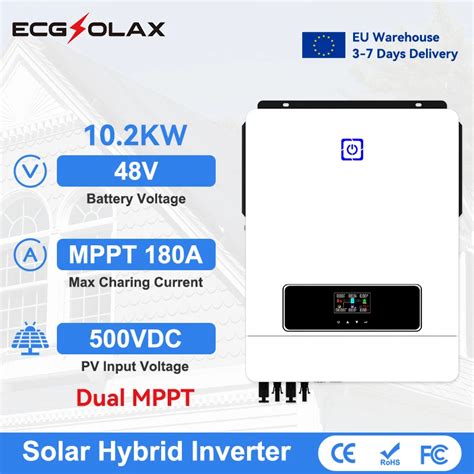 ECGSOLAX 10 2KW Hybrid Solar Inverter 48V 230VAC With Dual MPPT 180A