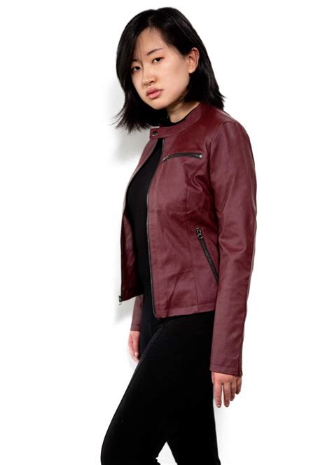 Buy Womens Claire Redfield Resident Evil Red Moto Leather Jacket