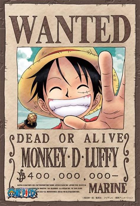 One Piece Wanted Poster Monkey D Luffy Affiche One Piece Wanted