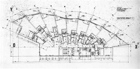 Plans Of Architecture Alvar Aalto Neue Vahr High Rise 1958 1962