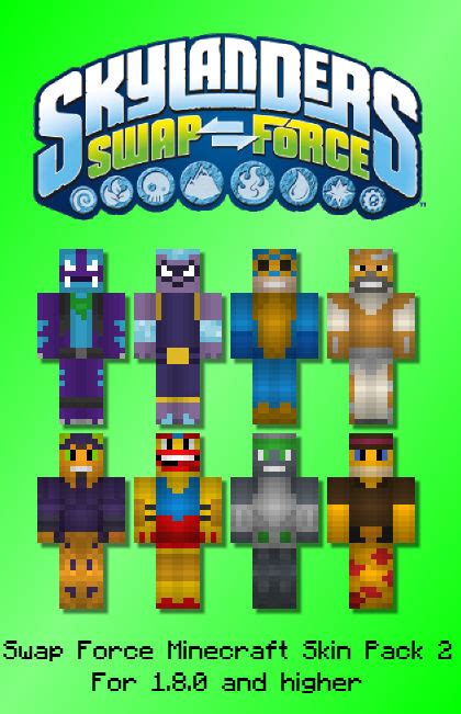 Swap Force Minecraft Skin Pack 2 By 0 Technos 0 On Deviantart