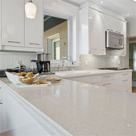 White Sparkle Quartz Countertops