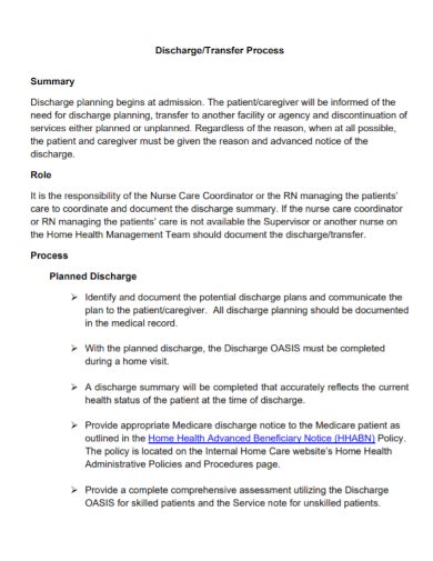 Free 5 Discharge Summary Nursing Note Samples Progress Patient Home