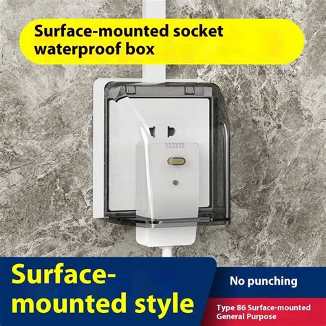 Pc Skc Waterproof Socket Cover Splash Proof Box Self Adhesive Outlet