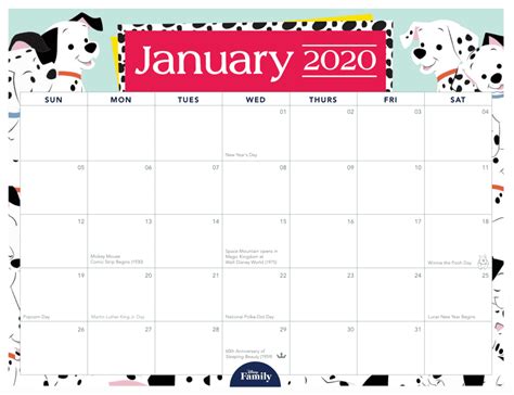 Start The New Year With This Printable 2020 Disney Calendar Inside