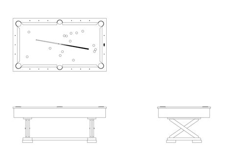 pool table cad blocks