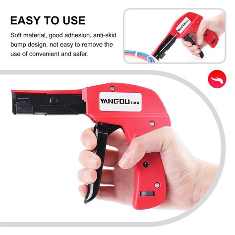 Ergonomic Cable Tie Hand Operated Zip Tie Tool With Adjustable