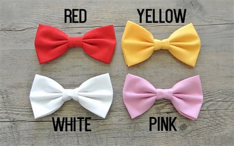 Solid Color Hair Bows Colorful Bows Solid Color Bow Tie Etsy