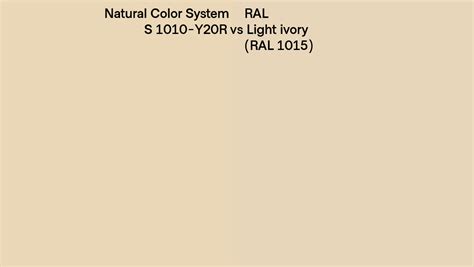 Natural Color System S Y R Vs Ral Light Ivory Ral Side By