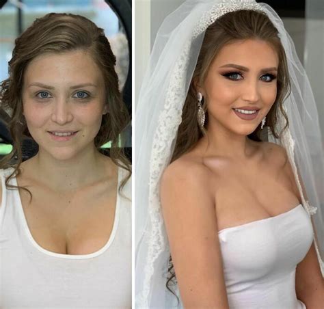 20 Pics Of Brides Before And After Getting Their Makeup Done By Arber Bytyqi Demilked