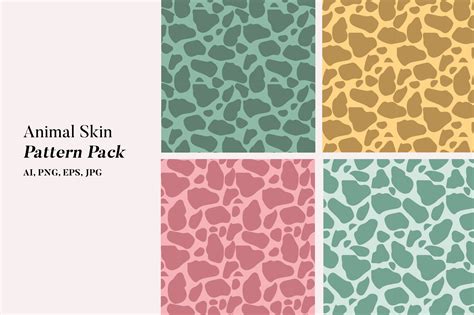 Animal Skin Pattern Pack Graphic by Salfiart · Creative Fabrica