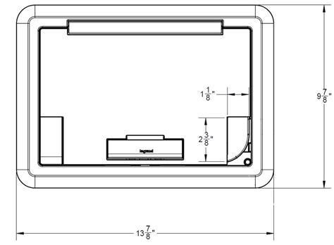 Floor Boxes - EFB Evolution floor box series cover dimensions