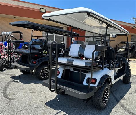 Buy The Blue Dynamic Enforcer Fully Loaded Limo Golf Cart For Sale