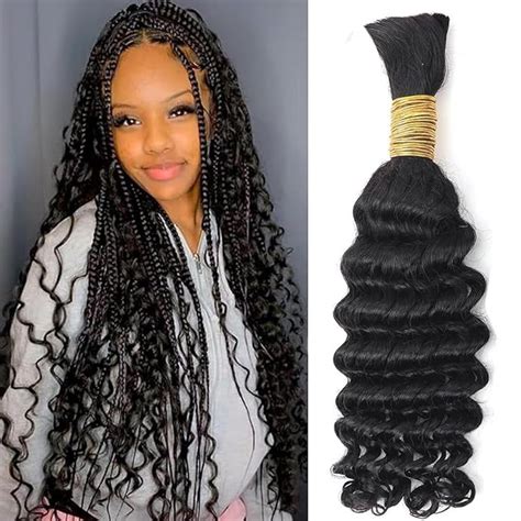 Amazon Misoun Human Hair Bulk Deep Wave For Braiding Brazilian