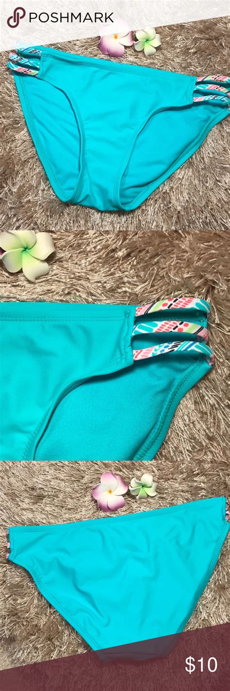 XHILARATION Bikini Bottoms With Colored Tri Bands Bikinis Bikini