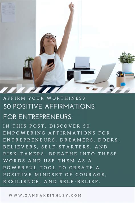 50 Positive Affirmations For Entrepreneurs