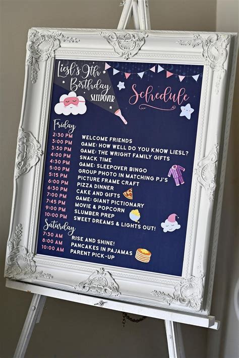 Custom Birthday Breakfast Menu 8x10 Tabletop Sign Digital Printable