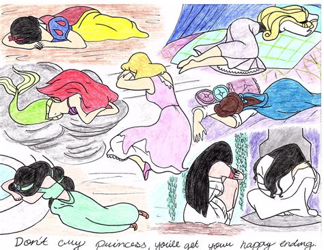 Crying Princesses Drawing by julietcapulet432 on DeviantArt