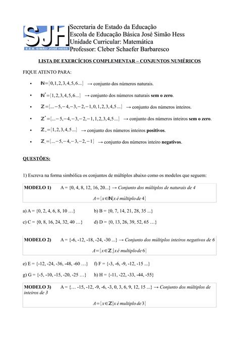 Atividades De Conjuntos Numéricos - 10
