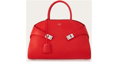 Ferragamo Hug Handbag M In Red Lyst