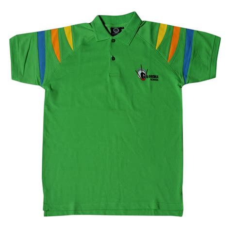 House Tshirt Half Sleeve Green Boy And Girl Gd Goenka Vuniforms