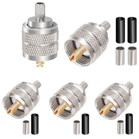 Amazon Taiss 5pcs PL259 Crimp Connector UHF Connectors PL 259 Male