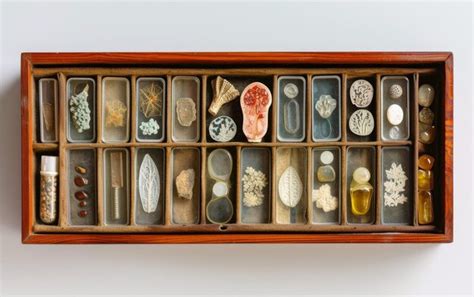 Premium Photo Microscope Slide Box With Preserved Specimens On White