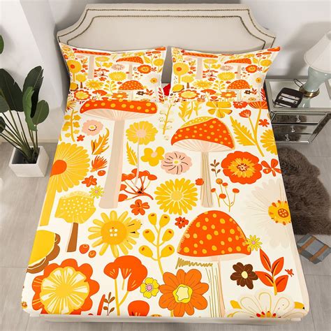 Yst 70s Groovy Flower Bedding Set Full 80s 90s Retro Floral Bed Sheets