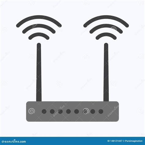 Router Inal Mbrico Del M Dem De Ethernet Ilustraci N Del Vector