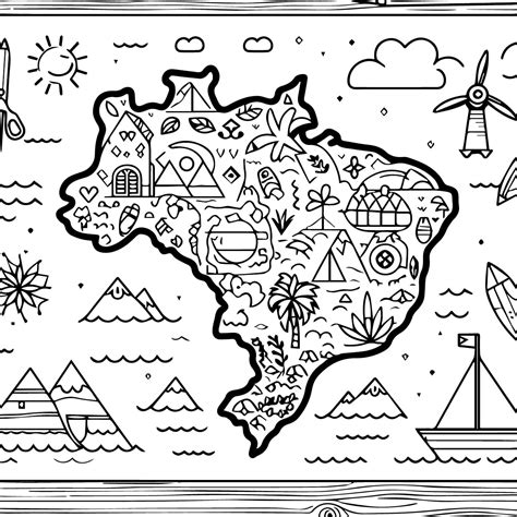 Desenhos De Mapa Do Brasil Para Colorir Pintar E Imprimir