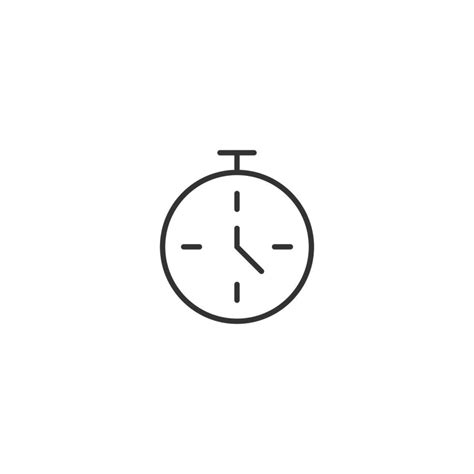 Hora Y Reloj Ilustraci N Minimalista Dibujada Con Una Delgada L Nea