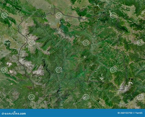 Kolasin, Montenegro. High-res Satellite. No Legend Stock Illustration ...