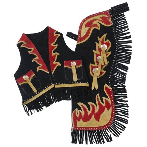 Tough 1 Kids Flames Chap And Vest Horseloverz