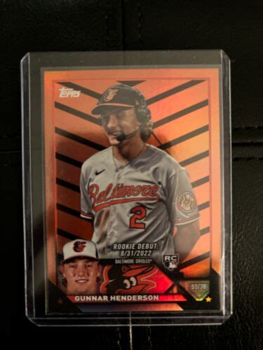 Gunnar Henderson Topps Update Rookie Debut Orange Black Parallel