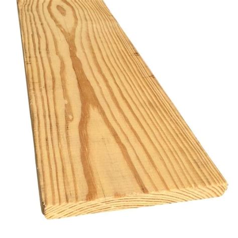 1 In X 8 In X 10 Ft Square Unfinished Southern Yellow Pine Board In The