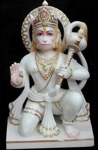 Marble Hanuman Ji White Statue Size 3 Feet At Rs 75000 In Alwar ID