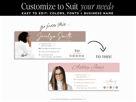 Custom Email Signature Design • Macarons And Mimosas