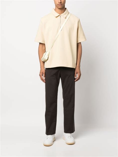 Jil Sander Short Sleeve Cotton Polo Shirt Farfetch