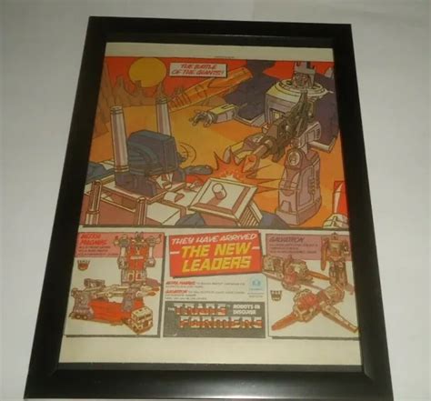 Transformers Ultra Magnus And Galvatron 1986 Framed Original Advert Eur