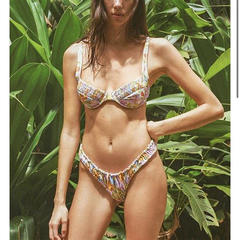 Twiin Floral Multi Color Bikini In Medium Swimsuit Depop