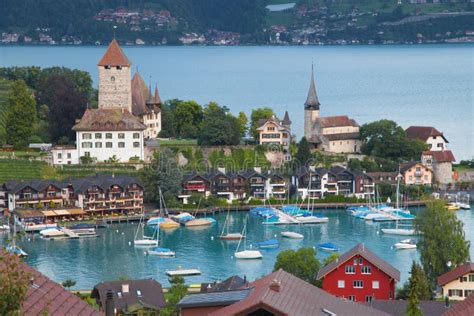 Spiez,lake thun stock image. Image of switzerland, travel - 22287217