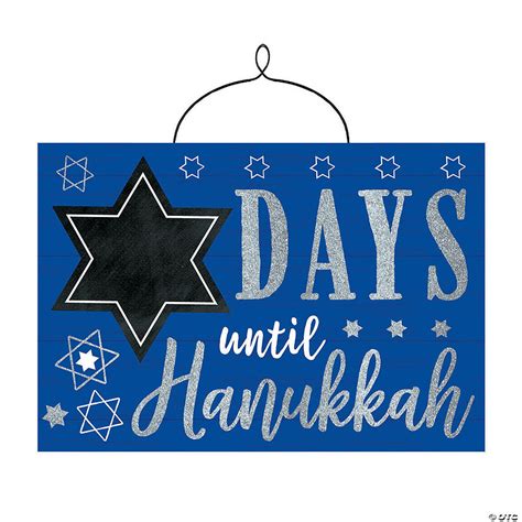 Countdown to Hanukkah Chalkboard Sign | Oriental Trading