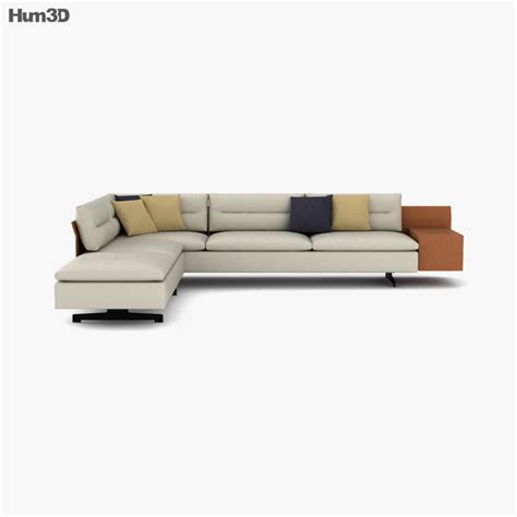 Poltrona Frau GranTorino Sofa 3D model - Furniture on Hum3D