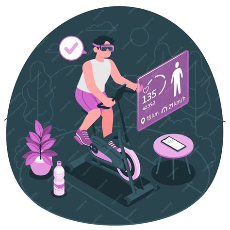 Free Vector | Vr workout concept illustration