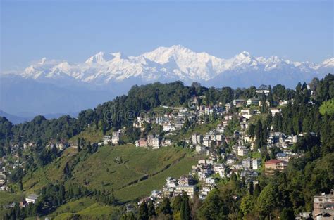 Mount Kanchenjunga And Darjeeling Stock Image - Image of green, bengal ...