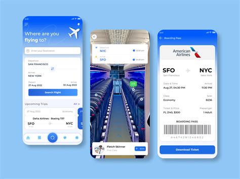 flight ticket booking app design inspiration