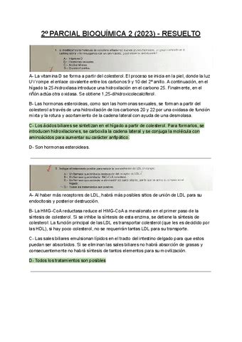 Segundo Parcial Bioqu Mica Resuelto Pdf