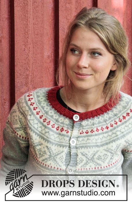 Narvik Jacket Drops Free Knitting Patterns By Drops Design